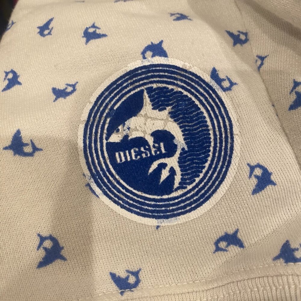 Diesel Hoodie Shark Print Vintage - Worn in